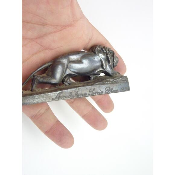 Vintage Lion Statue Metal Heavy - Picture 4 of 5